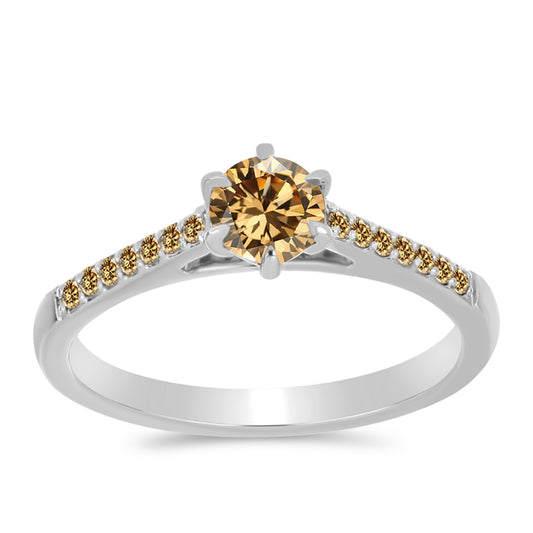 Ezüst Gyűrű Pezsgő Moissanite-tal
