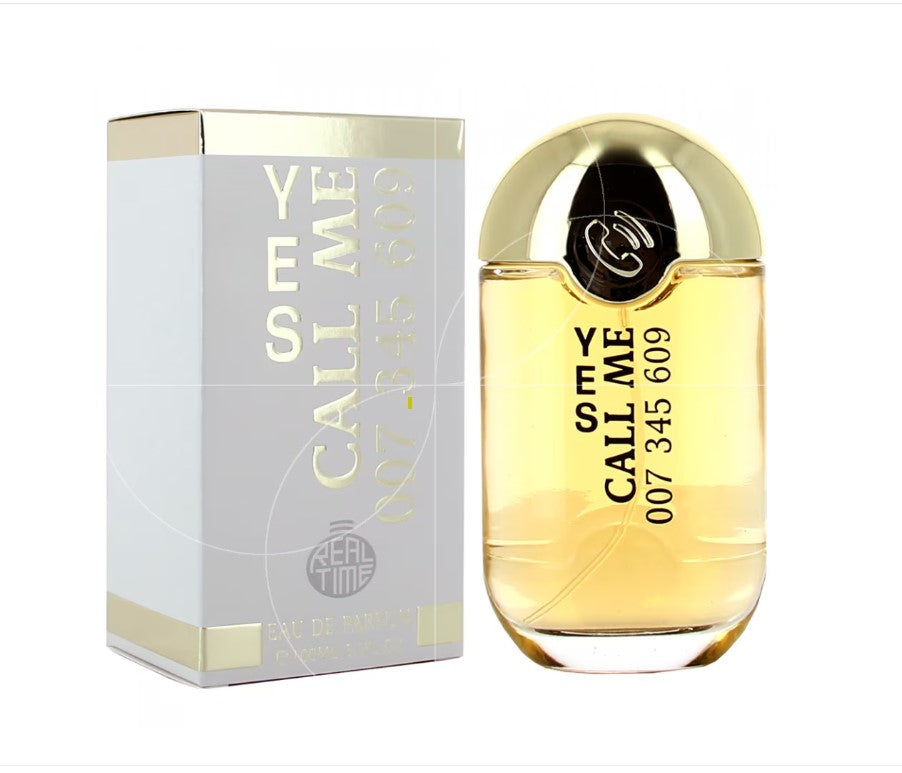 100ml Real Time Yes Call Me, eau de parfum, virágos és gyümölcsös illat édes és keleties jegyekkel