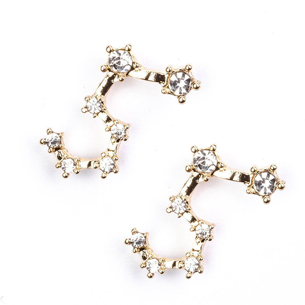 Oroszlán Arany tónusú Emporia Ötvözetű Fülbevaló Fehér Emporia® Kristállyal