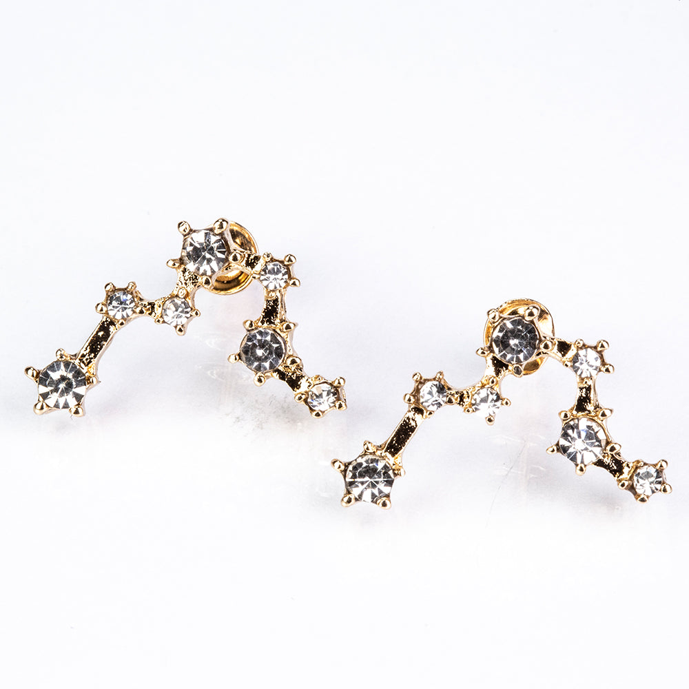 Halak Arany tónusú Emporia Ötvözetű Fülbevaló Fehér Emporia® Kristállyal 4 