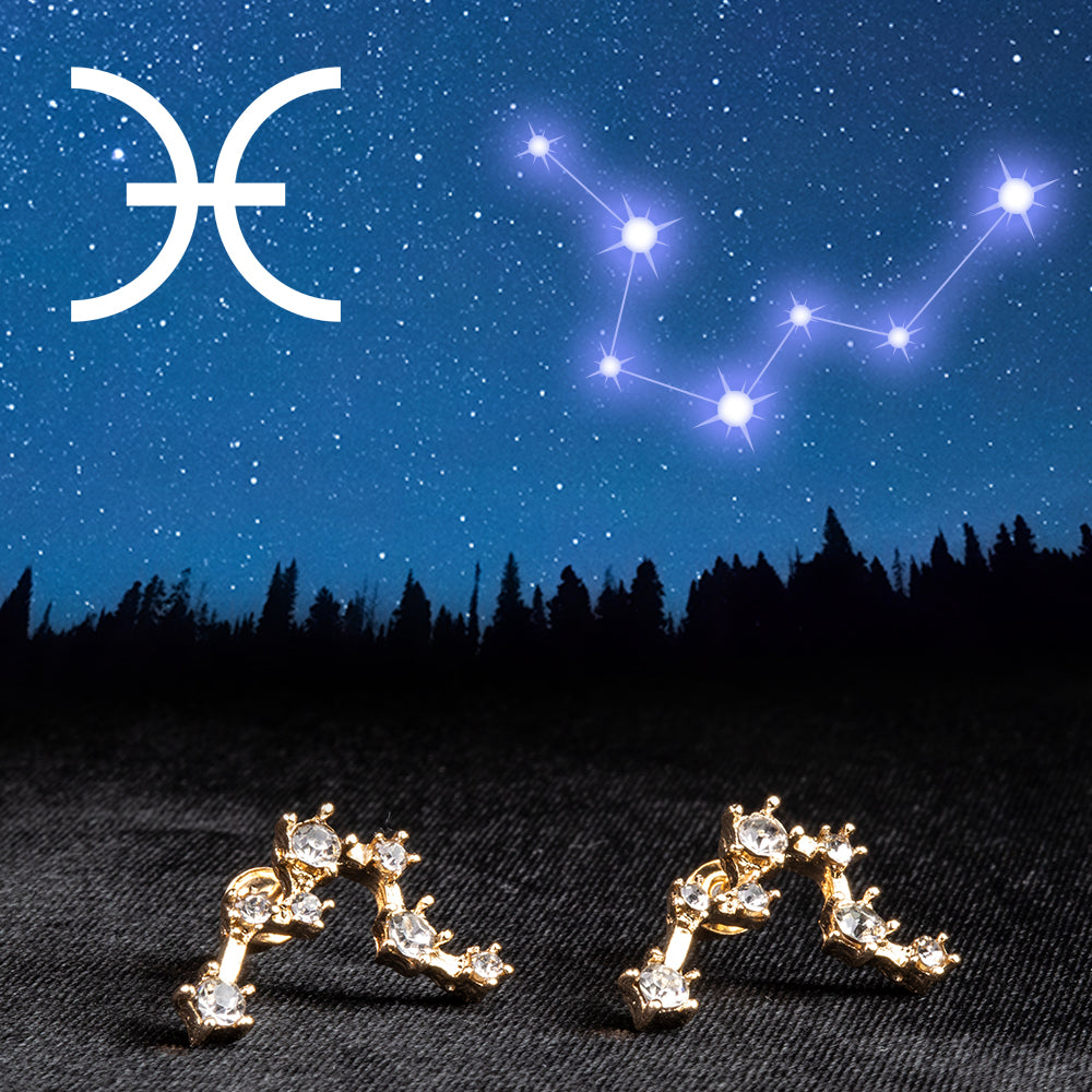 Halak Arany tónusú Emporia Ötvözetű Fülbevaló Fehér Emporia® Kristállyal