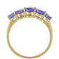 Arany Gyűrű "AAA" Osztályú Tanzanittal