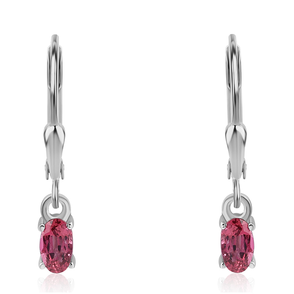 Ezüst Fülbevaló Cruzeroi Rubellittel 1 
