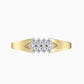 14K Arany Gyűrű 13 darab Fehér Gyémánttal
