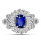 Ezüst Gyűrű Ausztrál Kék Zafírral és Fehér Topázzal