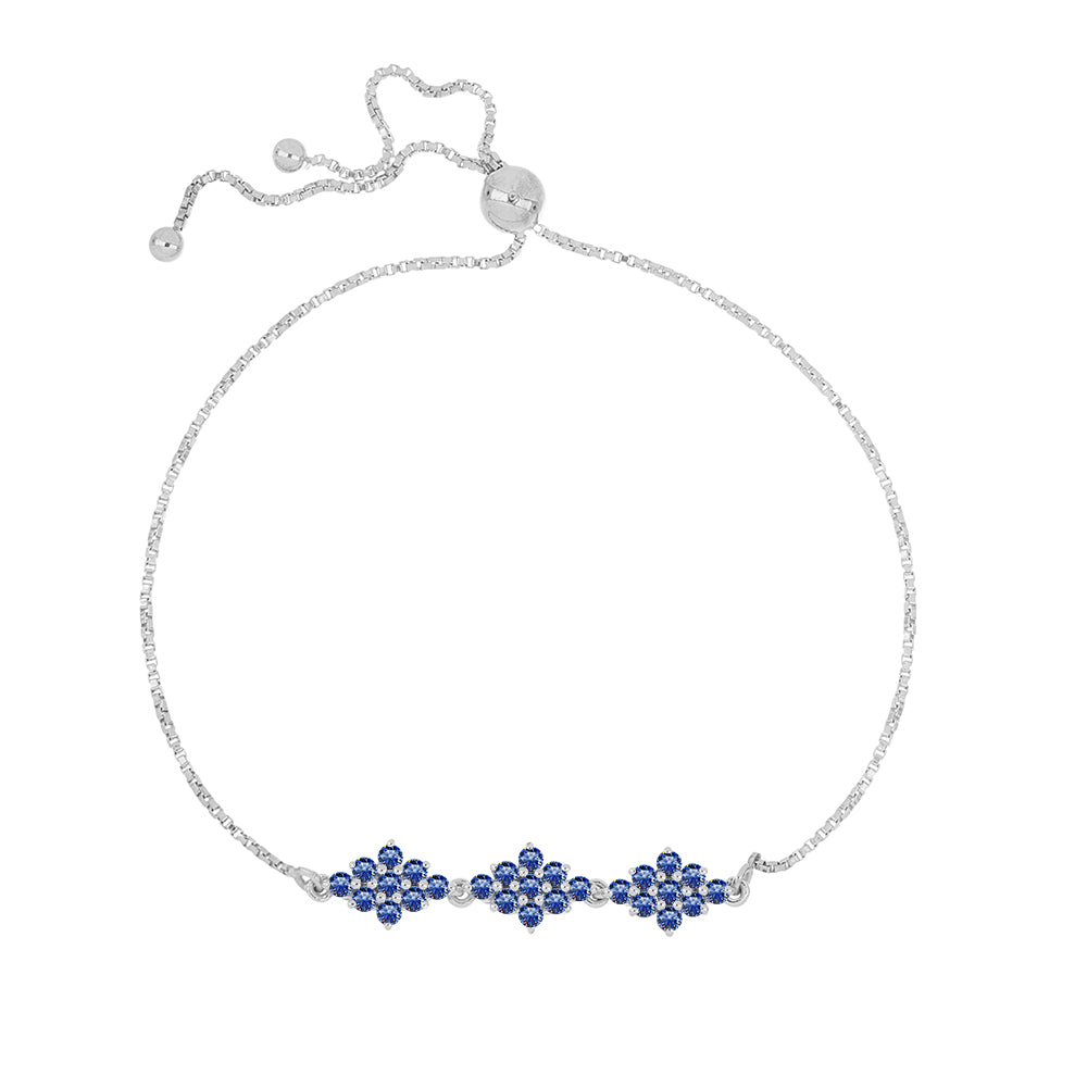 Ezüst Karkötő Minősített laboratóriumban előállított Királykék Moissanite-tel 1 