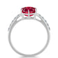 Ezüst Gyűrű Madagaszkári Rubinnal és Fehér Topázzal