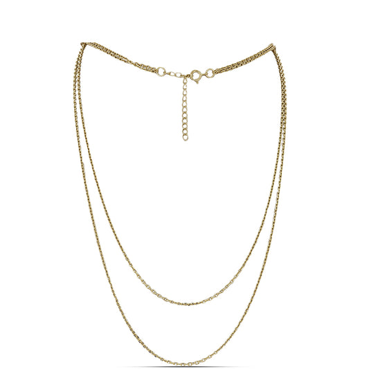 Arannyal Bevont Ezüst Lánc ( Nyaklánc )