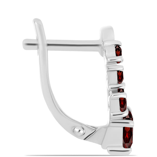 Ezüst Fülbevaló Barton Gránáttal