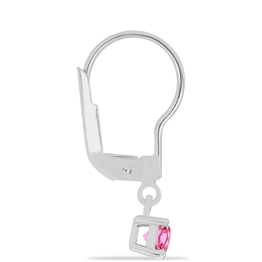 Ezüst Fülbevaló Pelmadullai Rózsaszínű Turmalinnal