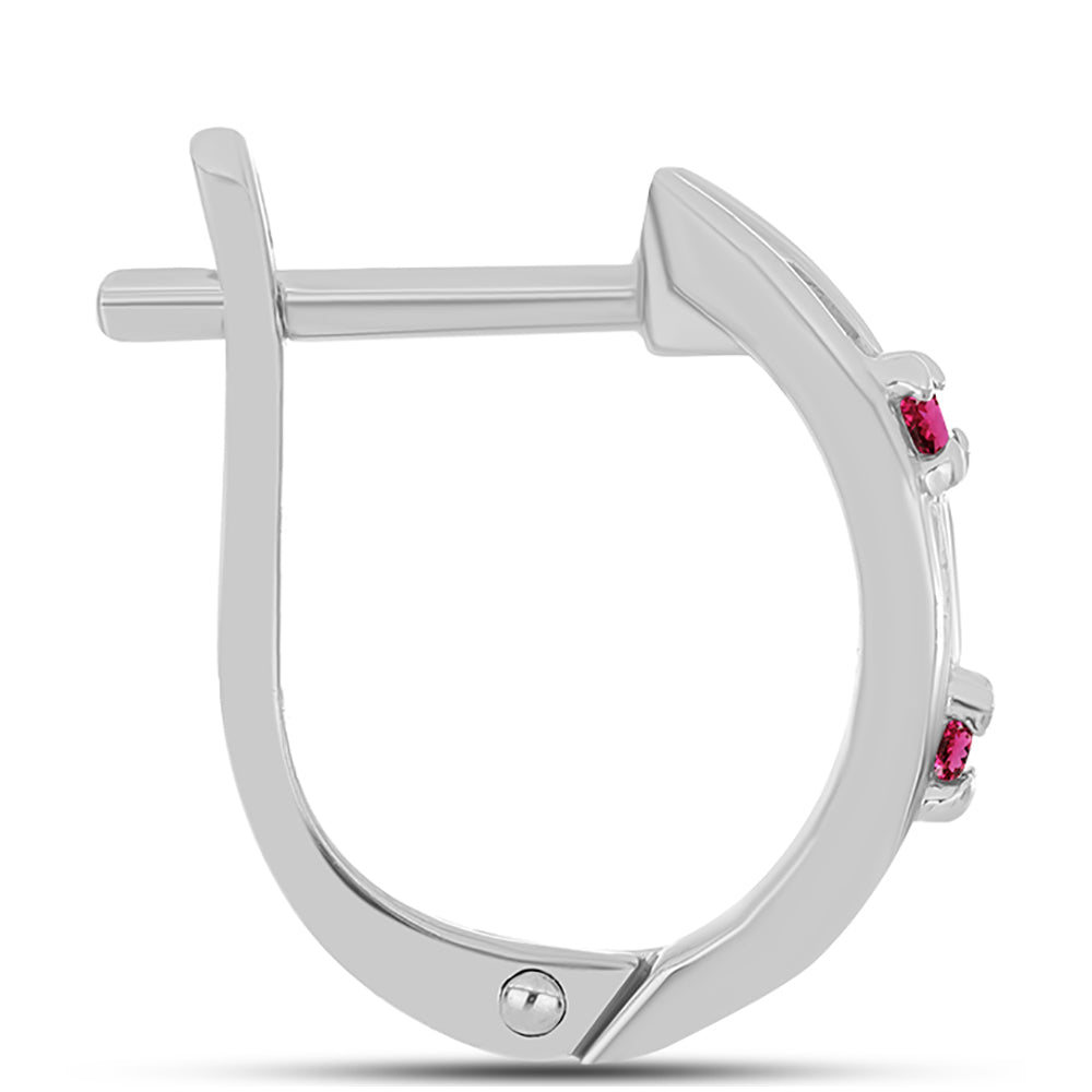 Ezüst Fülbevaló Cruzeroi Rubellittel 2 