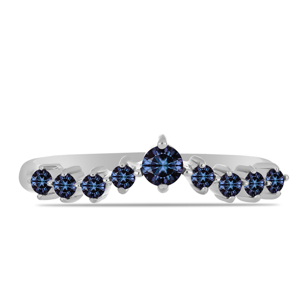 Ezüst Gyűrű "Császár Lila" Moissanite-tel 1 