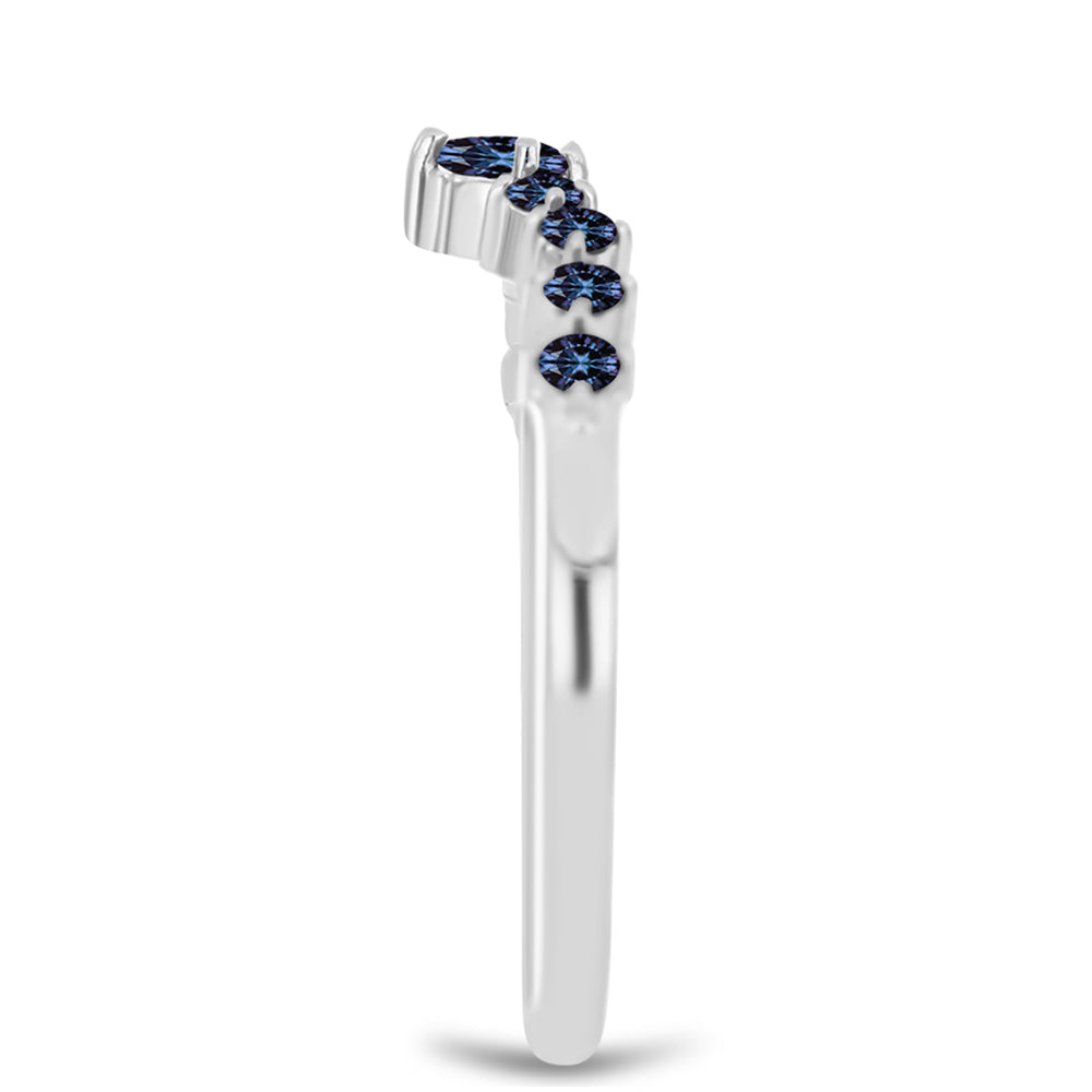 Ezüst Gyűrű "Császár Lila" Moissanite-tel 4 
