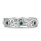 Ezüst Gyűrű Zöldes Tengerkék Moissanite-tal
