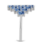 Ezüst Gyűrű Óceánkék Moissanite-tal
