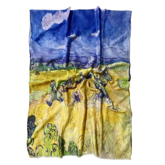 Pamut Sál-Kendő, 70 cm x 180 cm, Van Gogh - Haystacks - Ékszer TV