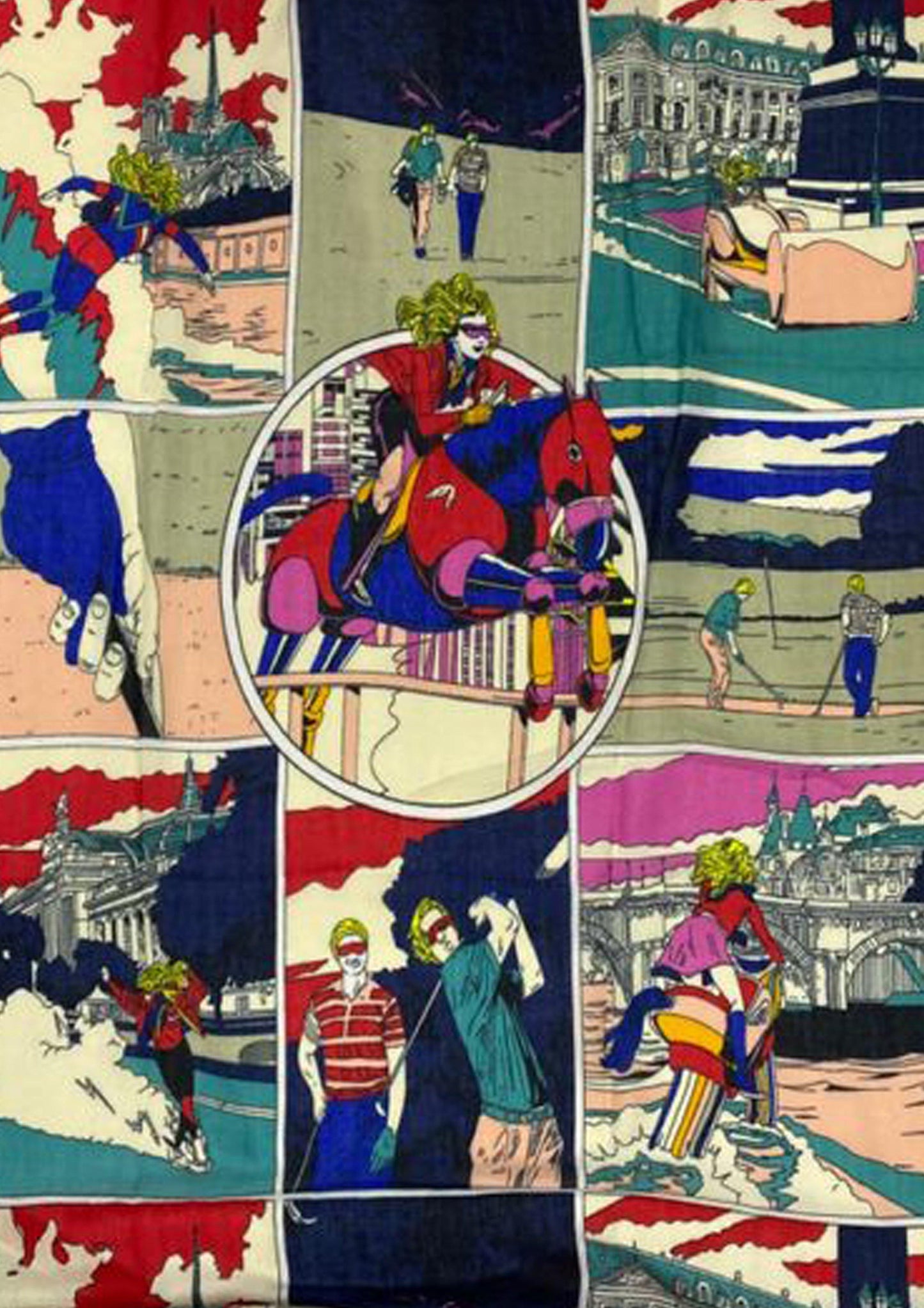 Pamut Sál-Kendő, 85 cm x 180 cm, Roy Lichtenstein - Style 60s Pop Art - Ékszer TV