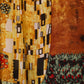 100% Selyem Sál, 90 cm x 180 cm, Klimt - A Csók