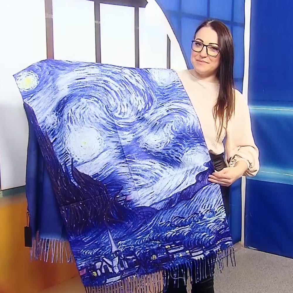 Gyapjú Sál-Kendő, 70 cm x 180 cm, Van Gogh - Starry Night