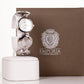 AW ezüst színű női óra végtelen szimbólomú szíjjal és 4 kvrackristállyal - Ékszer TV