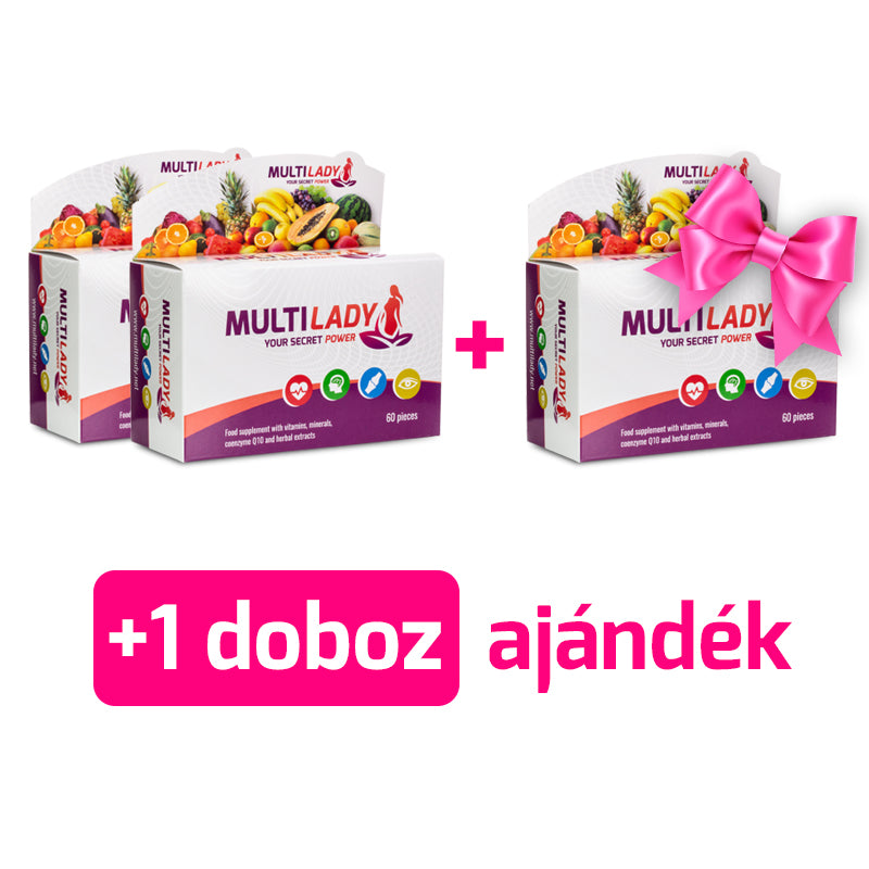MultiLady - Prémium Immunerősítő MultiVitamin 2+1 dobozos kiszerelés