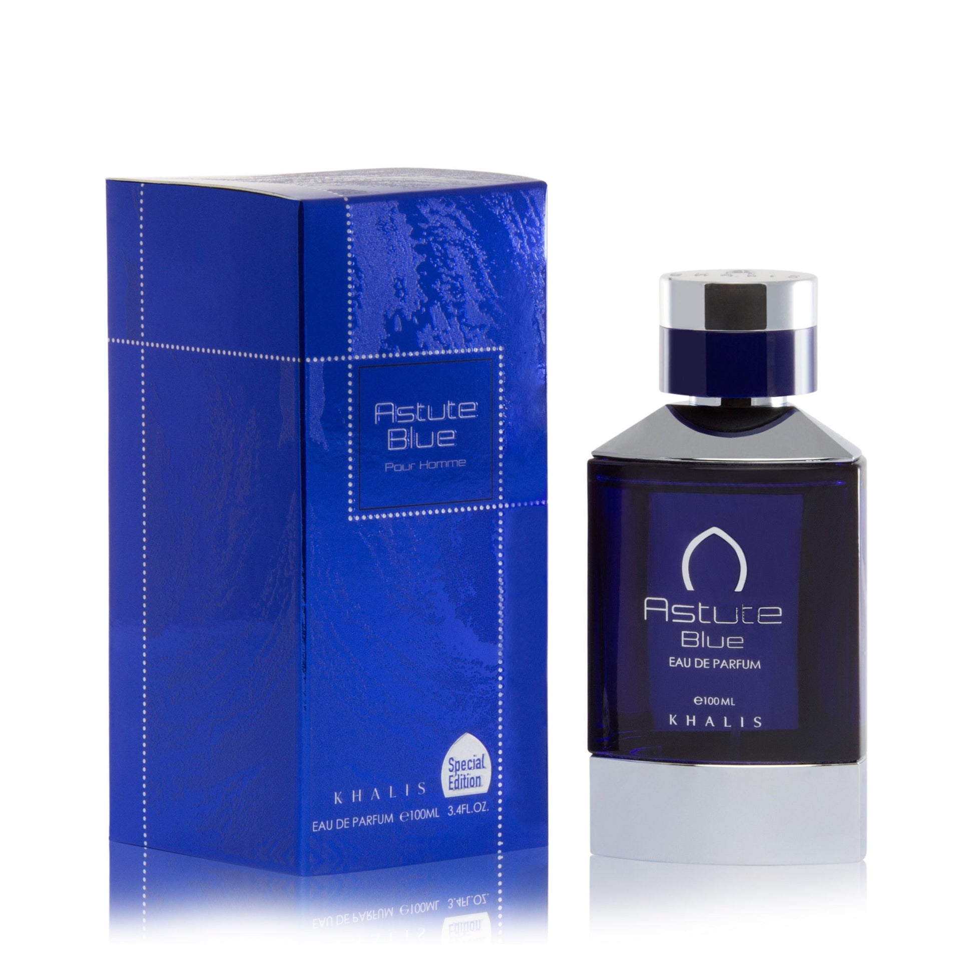 100 ml Eau de Parfum ASTUTE BLUE Fűszeres Fás Illat Férfiaknak 1 