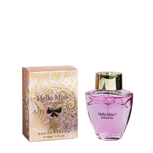 100 ml Eau de Parfum "Hello Miss! Elégance" Virágos - Gyümölcsös Illat Nőknek