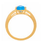 Arannyal Bevont Ezüst Gyűrű Paraiba Kék Opállal