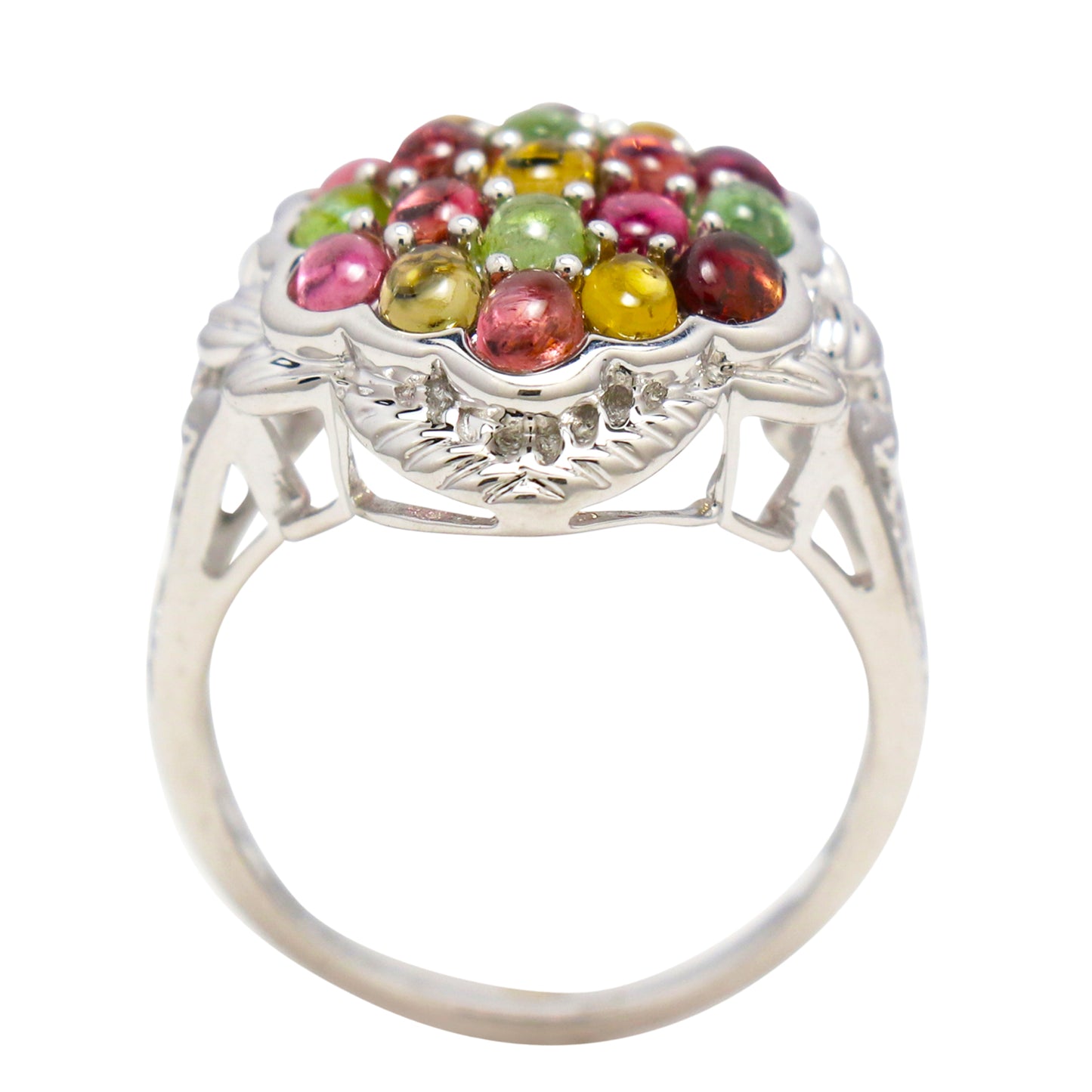 Ezüst Gyűrű Többszínű Turmalinnal