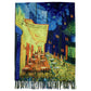 Gyapjú Sál-Kendő, 70 cm x 180 cm, Van Gogh - Cafe Terrace At Night
