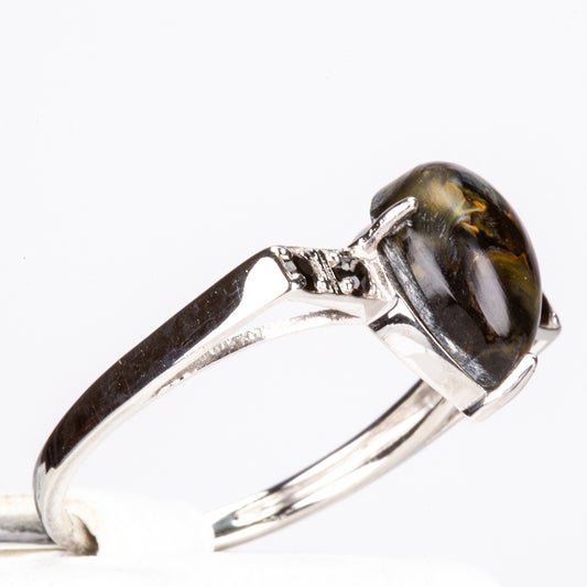 Ezüst Gyűrű Pietersittel és Fekete Spinellel