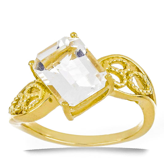 Arannyal Bevont Ezüst Gyűrű Kalgoorlie Petalittel