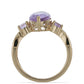 Arannyal Bevont Ezüst Gyűrű Rose De France Ametiszttel