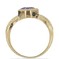 Arannyal Bevont Ezüst Gyűrű Vera Cruz-i Ametiszttel