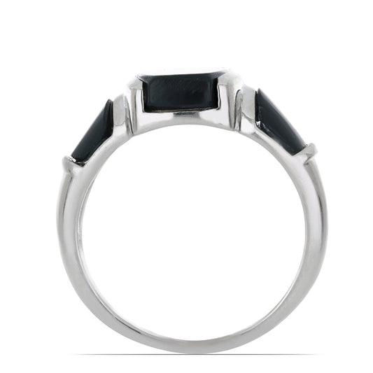 Ezüst Gyűrű Suwari Fekete Onyxszal