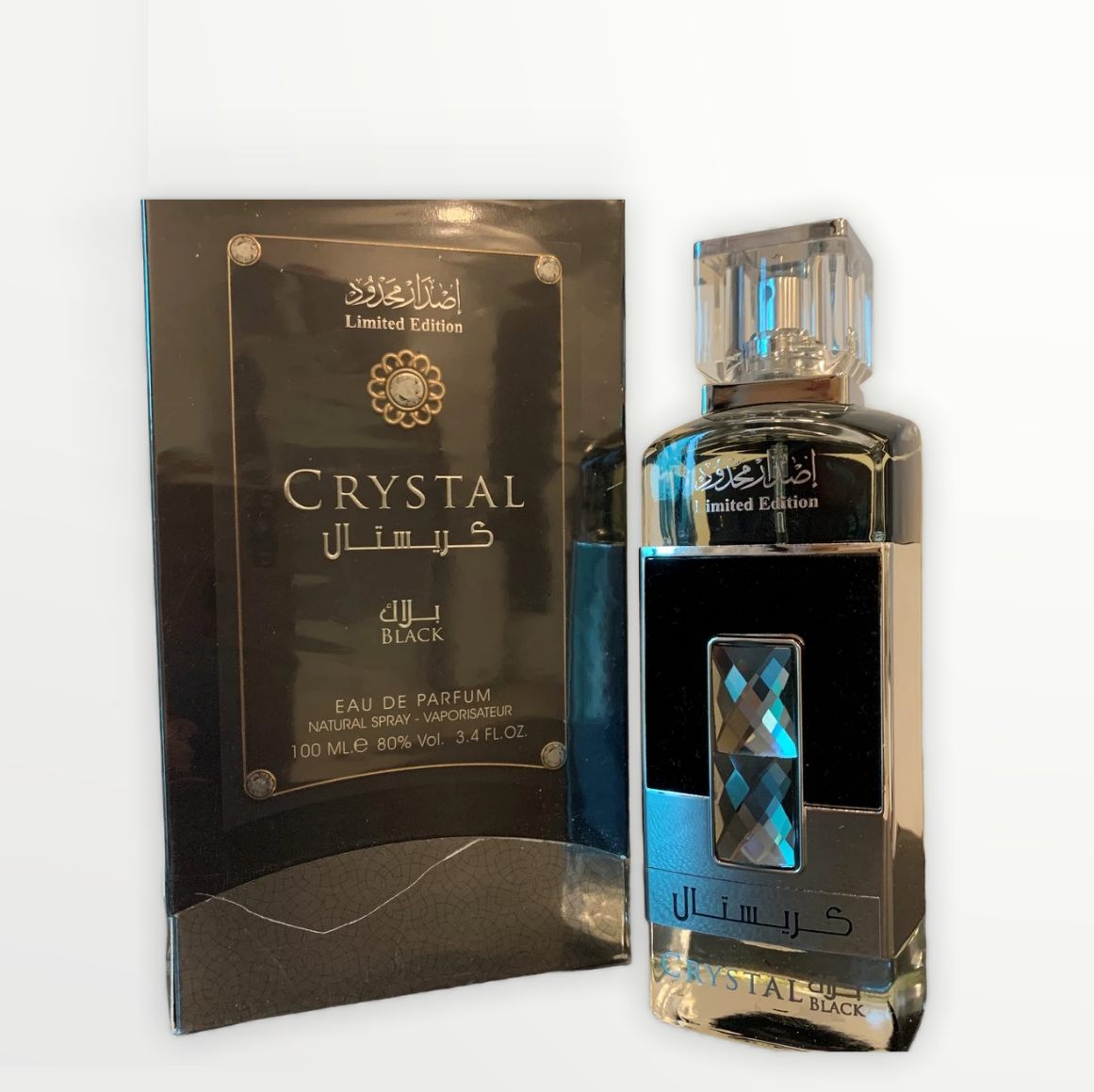 100 ml Eau de Perfume Crystal Black Szantál és Oud Illat Férfiaknak - Ékszer TV