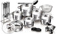 Blaumann 27 részes rozsdamentes acél edénykészlet szatén díszcsíkkal, Gourmet Line